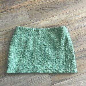 Mango green tweed skirt never worn